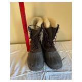 SOREL Caribou Boots - Brown Suede & Rubber Snow Boots, Fur-Lined