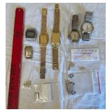 Vintage Watches Assortment - Pulsar, Casio, Seiko & Spare Parts
