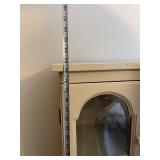 Cream Curio Cabinet with Glass Doors - 2-Door Display, Shelves