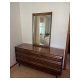 MCM StyleHouse Exclusive Dresser With Mirror - Walnut Finish, 9-Drawer