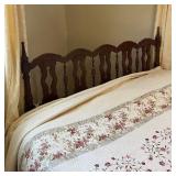 Carved Wood Kind Headboard - Vintage Style