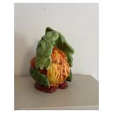 Ceramic Rooster Cookie Jar with Lid - Hand-Painted, 11-Inch Tall