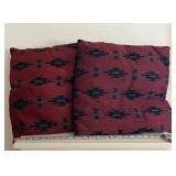 Aztec Pattern Throw Pillows - Red & Black, 20 x 20 in - Pair