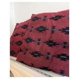 Aztec Pattern Throw Pillows - Red & Black, 20 x 20 in - Pair