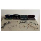 Vintage Eyeglasses Collection with Doctor-Label Cases