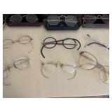 Vintage Eyeglasses Collection with Doctor-Label Cases