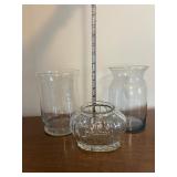 Clear Glass Vases - Lot of 3