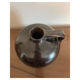 Brown Glazed Stoneware Jug with Pouring Spout - About 8 in Tall