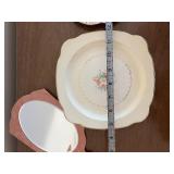 Royal Chelsea Floral Tea Set - English Bone China, Made in England (Cups, Plates, Creamer)