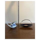 Delftware Creamer & Blue Bowl - Lot of 2