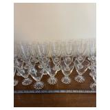 Crystal Goblets - Bubble Base Footed Stemware Set