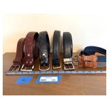 Leather Belts - Assorted Styles (Lot of 5)