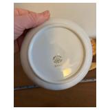 Christmas Eve Porcelain Dinnerware Set - 3 Plates, Honey Pot & Wooden Spoon