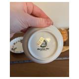 Christmas Eve Porcelain Dinnerware Set - 3 Plates, Honey Pot & Wooden Spoon