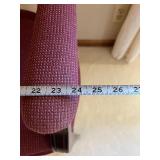 Hillcrest Burgundy Upholstered Armchairs (Pair) - Nailhead Trim, Dark Wood Legs