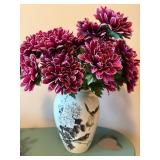 Floral Arrangements - Wreath, Ivy Basket & Purple Chrysanthemum Vase