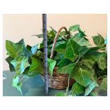 Floral Arrangements - Wreath, Ivy Basket & Purple Chrysanthemum Vase