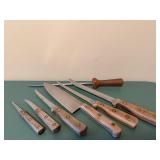 Vintage Wood-Handled Kitchen Knives (Lot of 8)