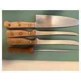 Vintage Wood-Handled Kitchen Knives (Lot of 8)