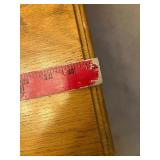 Vintage Mosaic Tile-Top Table with Scenic Central Panel and Black Metal Frame