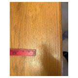 Vintage Mosaic Tile-Top Table with Scenic Central Panel and Black Metal Frame