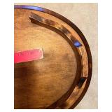 Oval Coffee Table with Curved Edge Rails