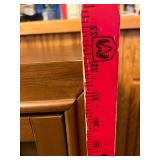 Vintage Brown Wood Cabinet with Lattice Front Doors - Two Compartments