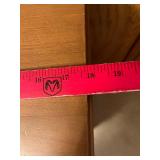 Vintage Brown Wood Cabinet with Lattice Front Doors - Two Compartments