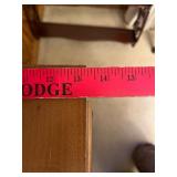 Vintage Brown Wood Cabinet with Lattice Front Doors - Two Compartments