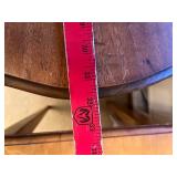 Vintage Console Table with Serpentine Edge, Carved Rosette Details, Turned Legs