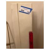 Vintage Gold Metal Plate Stand & White Wall Shelf