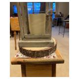 Rustic Metal Lantern with Glass Panels - Candle Inside, Vintage Decor