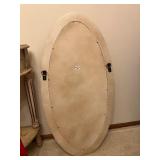 Butler Specialty Floral Console Table with 1 Drawer & Oval Mirror