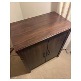 Wood Cabinet - 2-Door Storage with Shelves