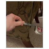 Pair Vintage Floral Recliner Armchairs (Lot of 2) - High Back, Rolled Arms, Carved Front Legs