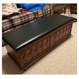 Lane Cedar Blanket Chest - Aromatic Cedar Interior - Altavista VA - Vinyl-Top Storage Trunk