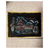 Holland Windmill Scene Wall Tapestry - Dutch Girl & Fields, 24 x 16 in