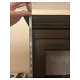 Display Cabinet - Glass-Front, Gray Finish, 2-Drawer Base