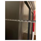 Display Cabinet - Glass-Front, Gray Finish, 2-Drawer Base