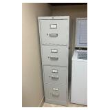 HON 4-Drawer Vertical Filing Cabinet - 53in Tall, Light Gray