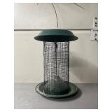 Birdhouse on Wreath with Nest & Green Mesh Bird Feeder (Lot of 2)