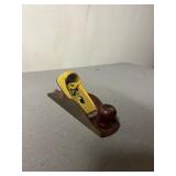 Vintage Hand Plane - Small Yellow Cast Body with Red Knob