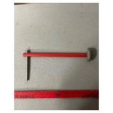Red Rod Crescent Jaw Clamp - Vintage Hand Tool with Serrated Jaw