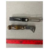 Vintage Leatherworking Tools: Hook Knife & Strap Cutter Set