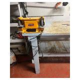 Wooden Workbench with Grinder and Vise