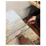 Wooden Workbench with Grinder and Vise