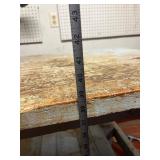 Wooden Workbench with Grinder and Vise