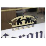 Corona Beer Sign Crown Logo 33'x15' - Framed Wall Art with Gold Trim