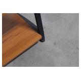 Shelving Unit - 5-Tier Wood Shelves on Black Metal Frame