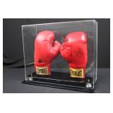 Mohammad Ali and George Foreman Boxing Gloves - Autographed Pair in Display Case with COAs